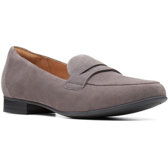 Clarks Shoes - Clarks Unstructured Un Blush Go Grey Suede Loafers | Size 10